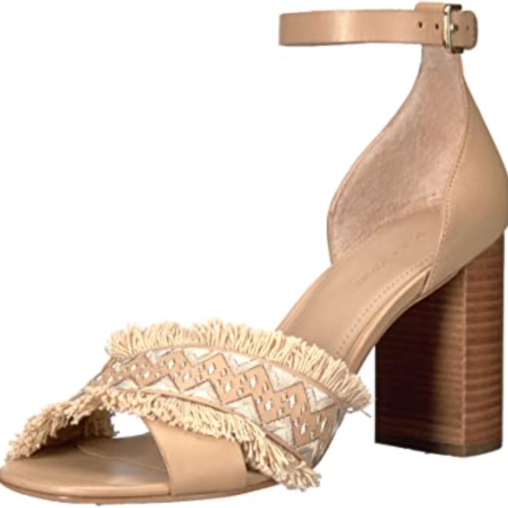 Pour La Victoire Tan Fringe Sandals